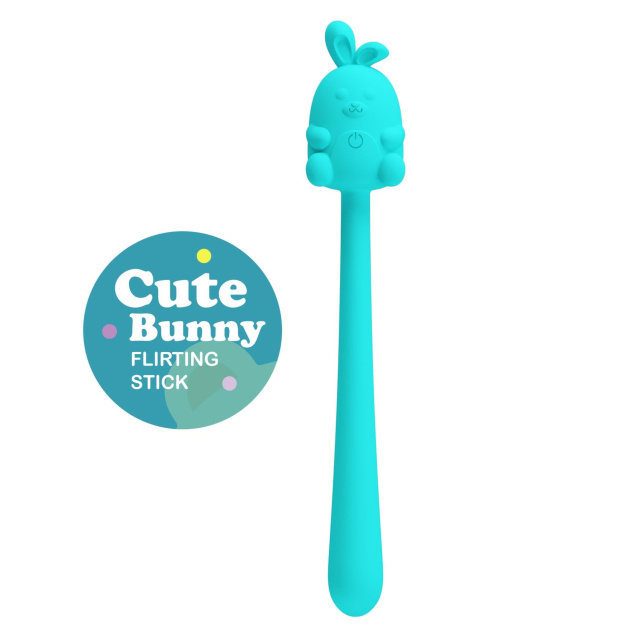 Вібратор Pretty Love Cute Bunny, 14.2 см (бірюзовий)