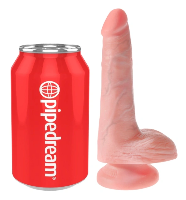 Фалоімітатор King Cock 6" Cock With Balls, 17 см (тілесний)