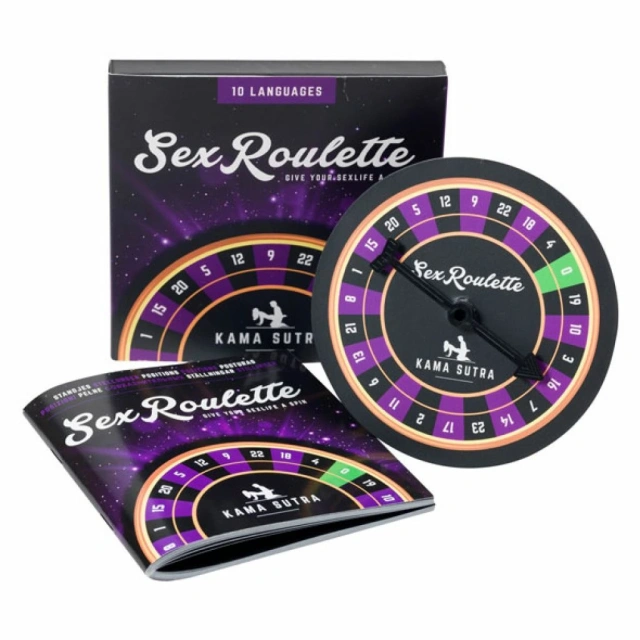 Tease & please Sex Roulette Kamasutra - Gra erotyczna, Fioletowy