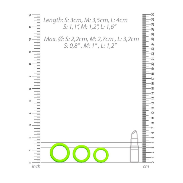 Ouch -, Neon Green, 3.2 cm