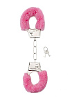 ShotsToys Handcuffs Furry - Kajdanki, Różowy, 26 cm
