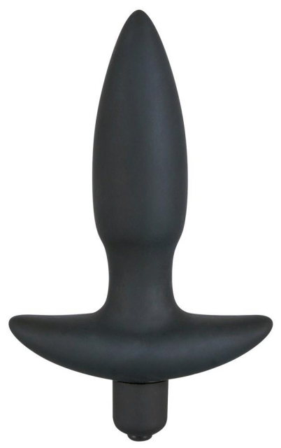 Black Velvets Vibr. Small Plug - Korek analny z wibracjami, Czarny, 13 cm