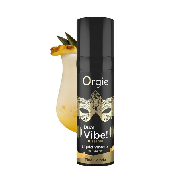 Рідкий вібратор Orgie DUAL VIBE! Піна колада, 15 мл