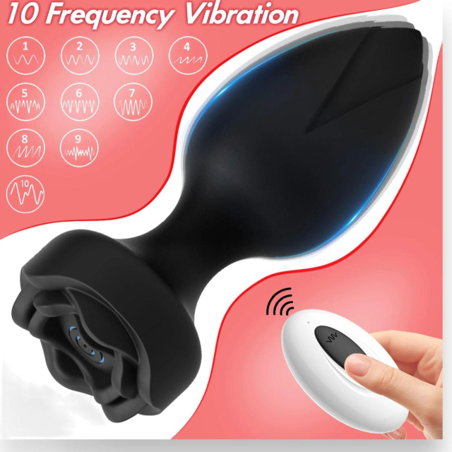 Power Escorts Princess Plug - Korek analny, Czarny, 10.3 cm