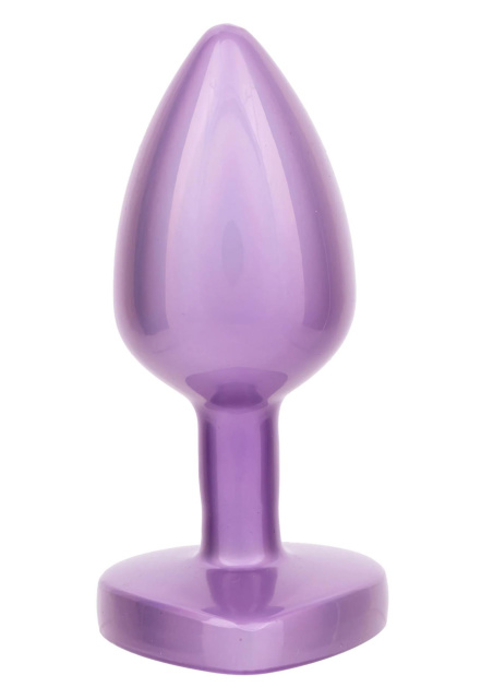 CalExotics Diamond Heart Plug - Korek analny, Fioletowy, 6 cm, S