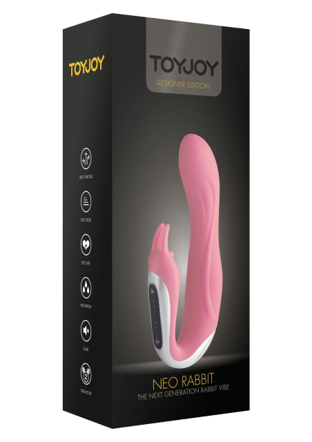 Wibrator królik Toy Joy Neo Rabbit, 17,5 cm (różowy)