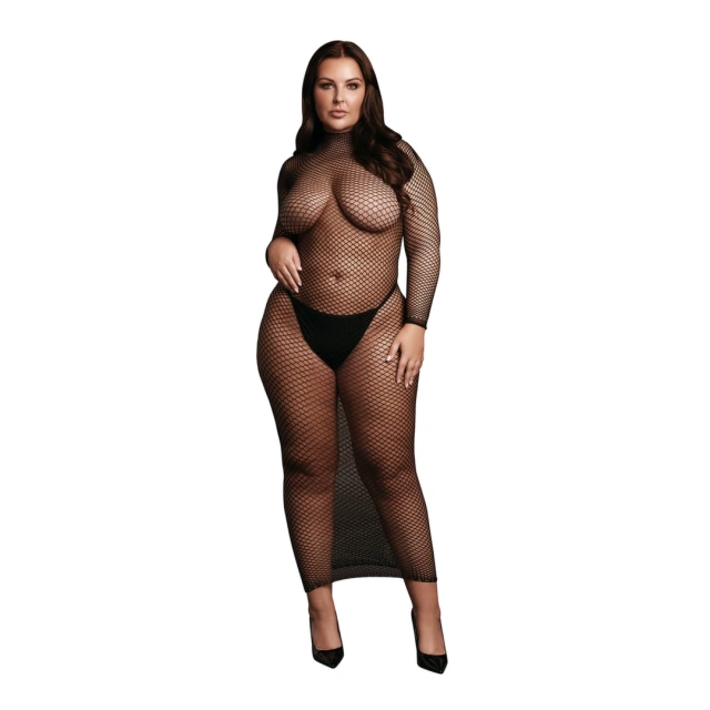 Платье с длинным рукавом Le Désir, Plus Size (черный)