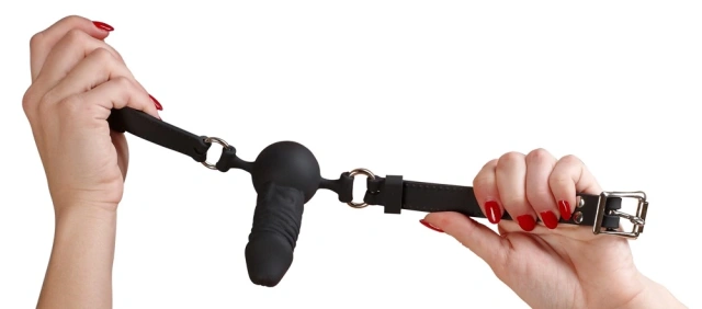 Bad Kitty Naughty Toys Gag - Knebel z kulką, Czarny, 9.5 cm