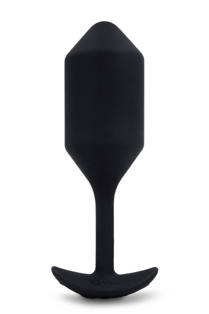 B-Vibe Vibrating Snug Plug 4 - Korek analny z wibracjami, Czarny, 15 cm