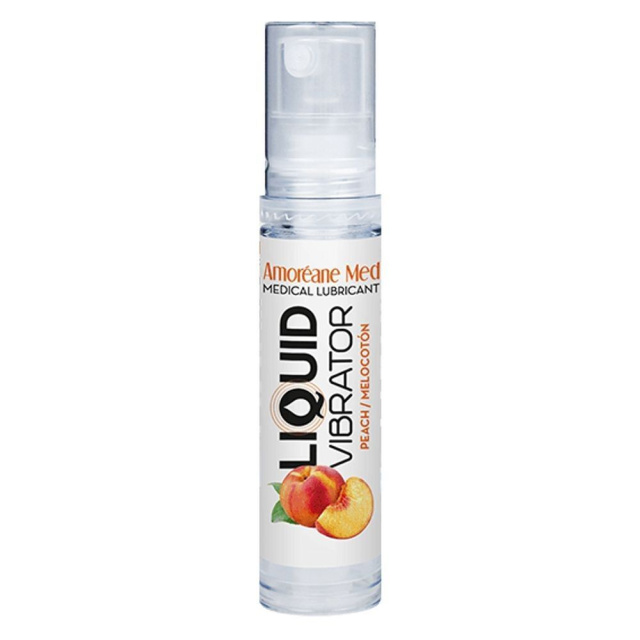 Лубрикант з ефектом вібрації Amoreane Med Liquid Vibrator Peach, 10 мл