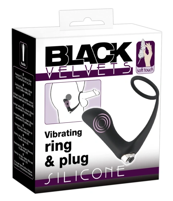 Black Velvets - Stymulator prostaty, Czarny, 10.8 cm