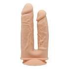 Фалоімітатор подвійний Adrien Lastic SilexD Double Gusto, 19,5 см (тілесний)