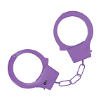 Ouch! Classic Metal Handcuffs - Kajdanki, Fioletowy, 24.2 cm
