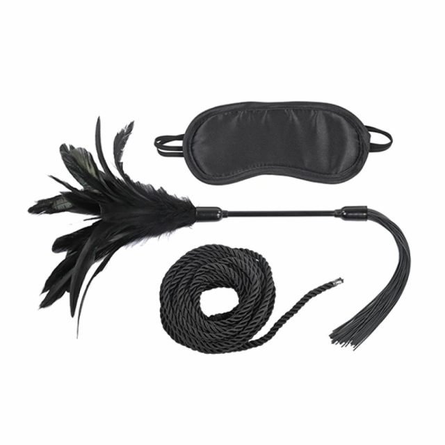 Sportsheets Shadow Tie and Tickle Kit -, Czarny