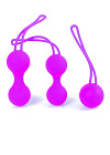 Набір вагінальних кульок Boss Series Silicone Kegal Balls, 3 шт (фіолетовий)