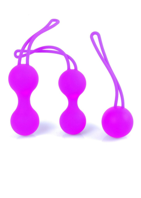Набір вагінальних кульок Boss Series Silicone Kegal Balls, 3 шт (фіолетовий)
