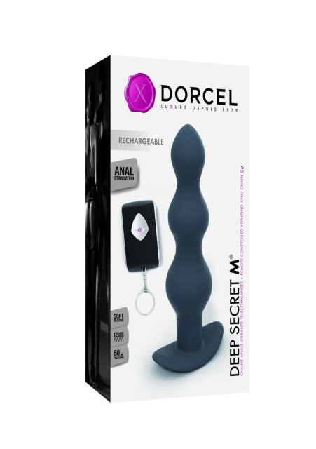 Korek analny Dorcel Deep Secret M, 17 cm (niebieski)