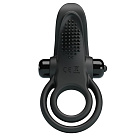 Эрекционное кольцо на пенис с вибрацией Pretty Love Vibro Penis Ring, 11,3 см (черный)