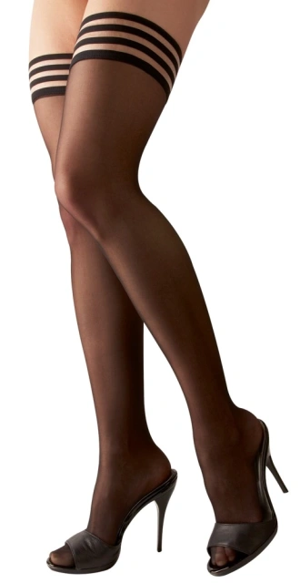 Панчохи Cottelli Legwear Hold-Up, 1 (чорний)