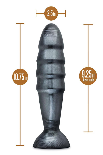 Blush Jet Destructor - Korek analny, Czarny, 27.3 cm
