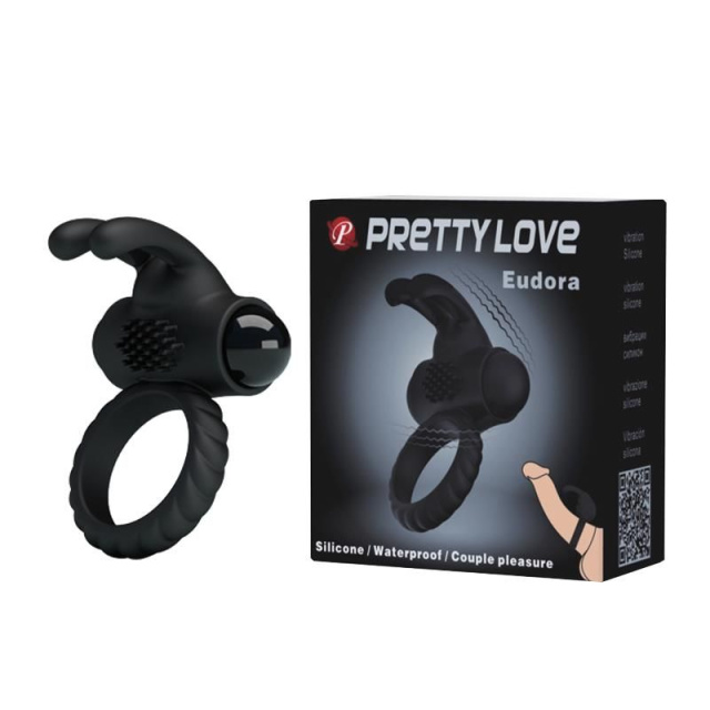 Ерекційне кільце Pretty Love Eudora Penis Ring, 2,4 см (чорний)