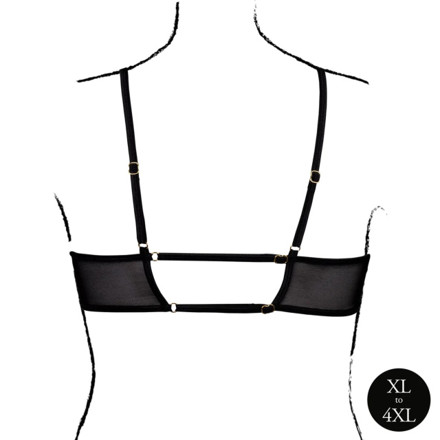 Бюстгальтер Le Désir Keyhole Mesh Bra, Plus Size (черный)