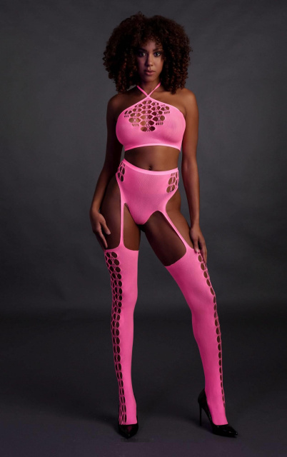 Ouch Neon - Komplet bielizny, XS/XL