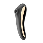 Вакуумный стимулятор клитора с вибрацией Satisfyer Dual Kiss (черный)