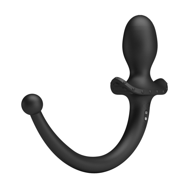 Pretty Love Anthony Smart App - Korek analny, Czarny, 15 cm