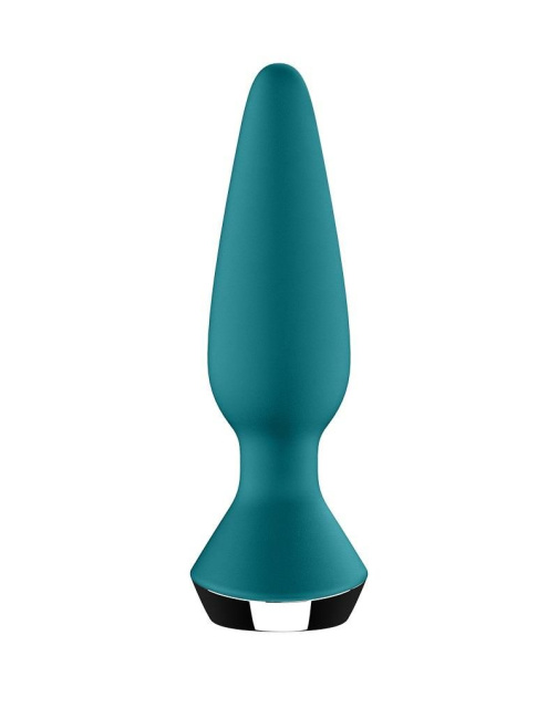 Korek analny wibrujący Satisfyer Plug-ilicious 1, 14 cm (zielony)