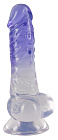 Dildo Crystal Clear, 19.5 cm (niebieski)