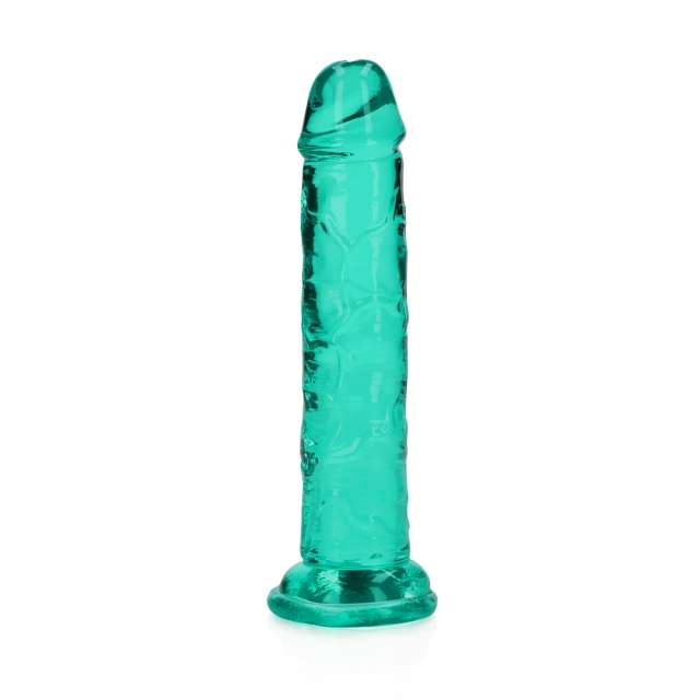 RealRock Crystal Clear Realistic Dildo 6'' - Dildo, Zielony, 14.5 cm