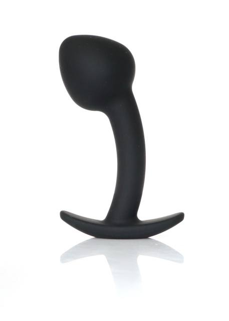 B - Series HeavyFun Curved - Korek analny, Czarny, 10.5 cm