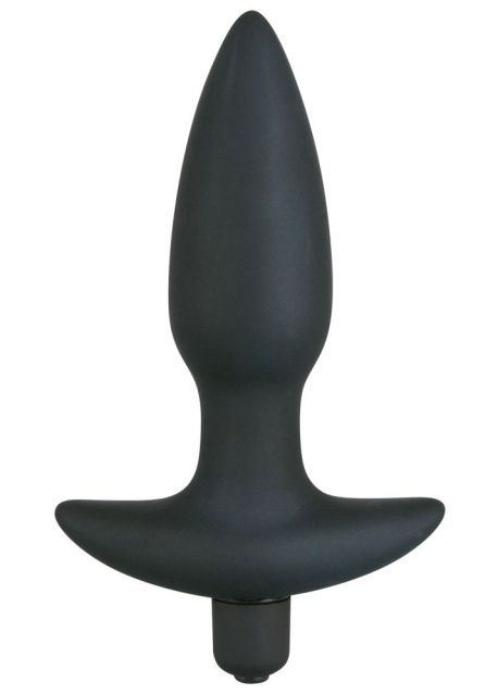 Black Velvets Medium Vibrating Plug - Korek analny, Czarny, 15 cm