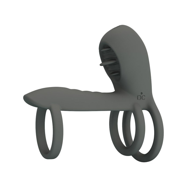 Pretty Love Master Ring - Nakładka na penisa, Szary, 9 cm