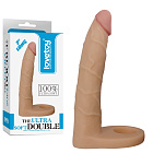 Насадка на пенис для двойного проникновения Lovetoy The Ultra Soft, 17 см (телесный)