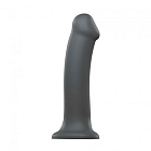 Dildo Strap-On-Me Dual Density Bendable XL, 20 cm (szary)