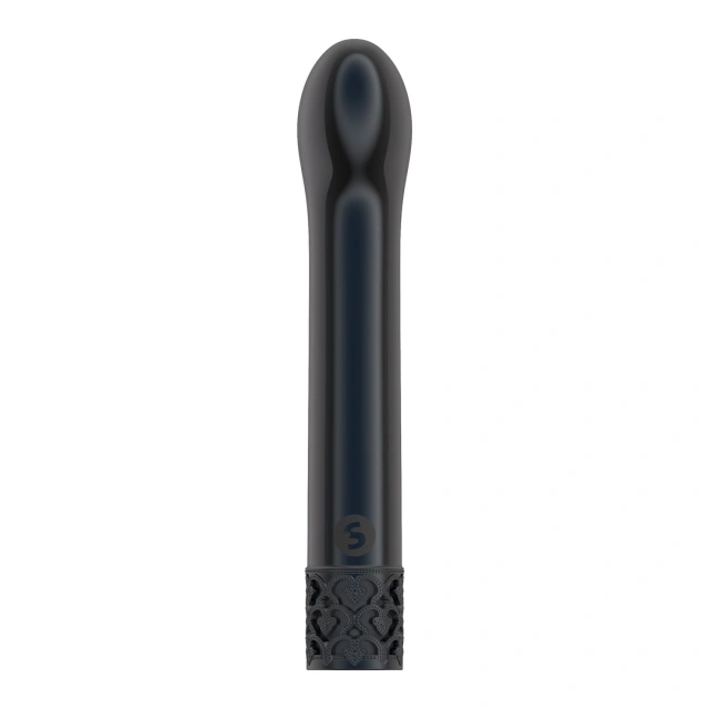 Royal Gems Jewel Gunmetal - Wibrator, Czarny, 12 cm