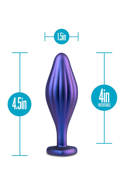 Blush Anal Adventures Matrix Wavy Bling Plug - Korek analny, Fioletowy, 11.4 cm