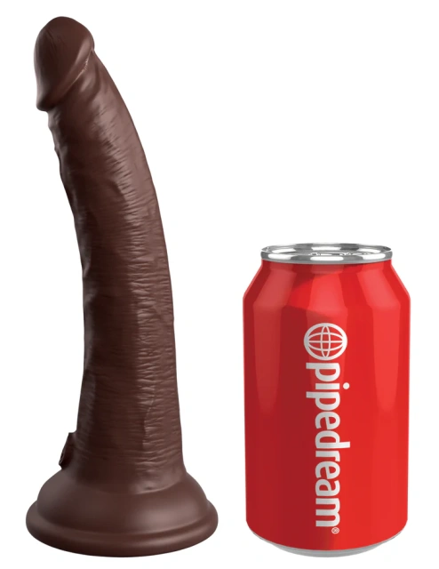 Pipedream King Cock Elite 7" Dual Density - Dildo, Brązowy, 21 cm