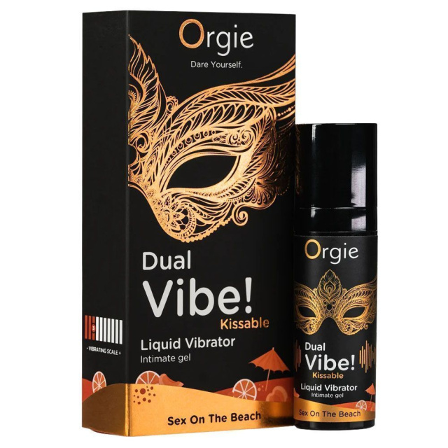 Рідкий вібратор Orgie DUAL VIBE! секс на пляжі, 15 мл