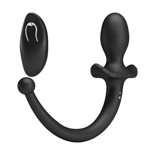 Mr. Play Remote Control - Korek analny, Czarny, 15 cm