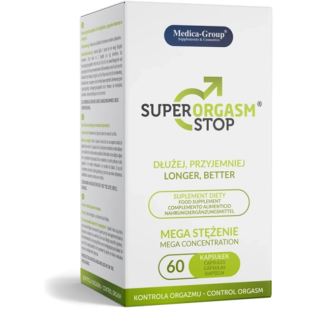 Medica Super Orgasm Stop - Kapsułki na opóźnienie wytrysku, Bez smaku