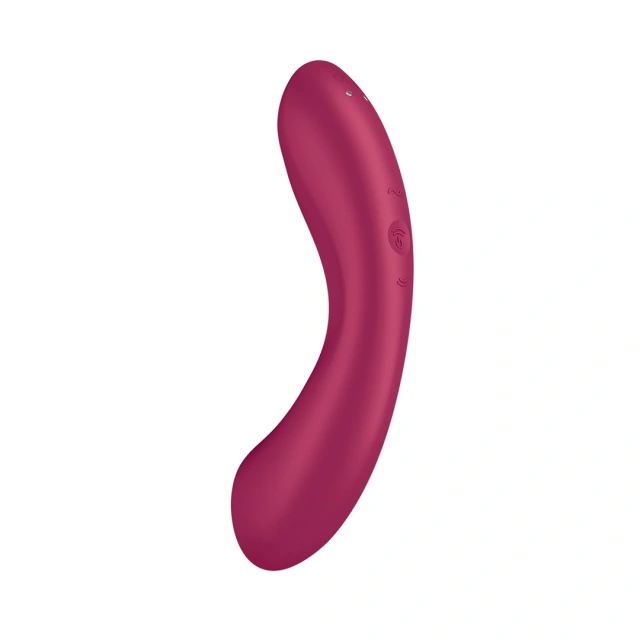 Вакуумный стимулятор клитора с вибрацией Satisfyer Curvy Trinity 1 (бордовый)