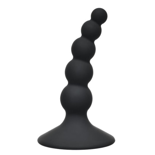 Korek analny Lola Games Ribbed Plug, 10.5 cm (czarny)
