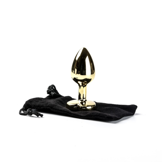 Simply Pleasure S - Korek analny z kryształkiem, Czerwony, 7 cm, S
