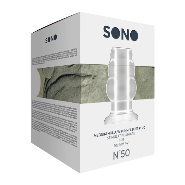 Анальный тоннель Sono Hollow Tunnel Butt Plug No.50, 12.7 см (прозрачный)