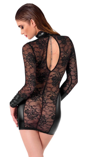 Мини-платье Noir Dress collar, S (черный)
