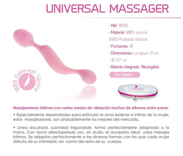 Wibromasażer Femintimate Universal Massager, 21 cm (różowy)