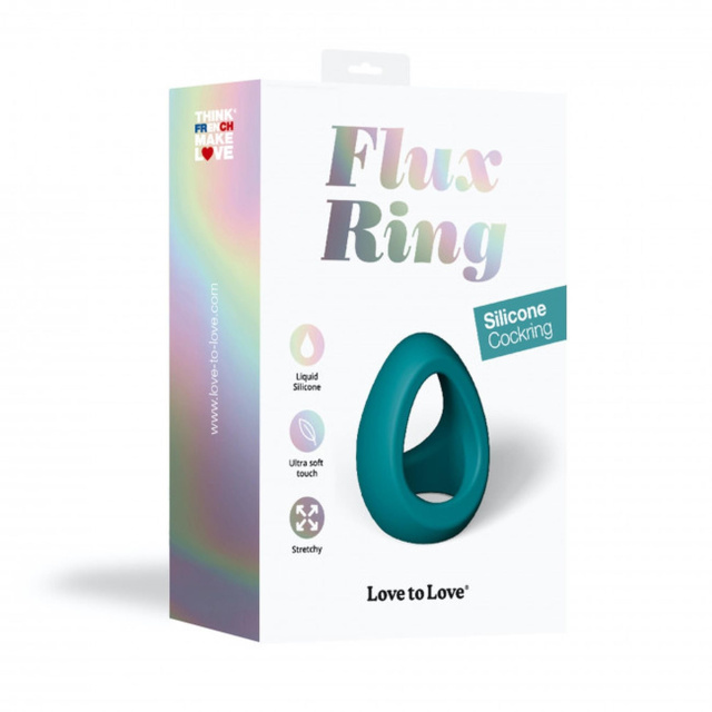 Ерекційне кільце Love To Love Flux Ring Black Teal Me, 3 см (бірюзовий)